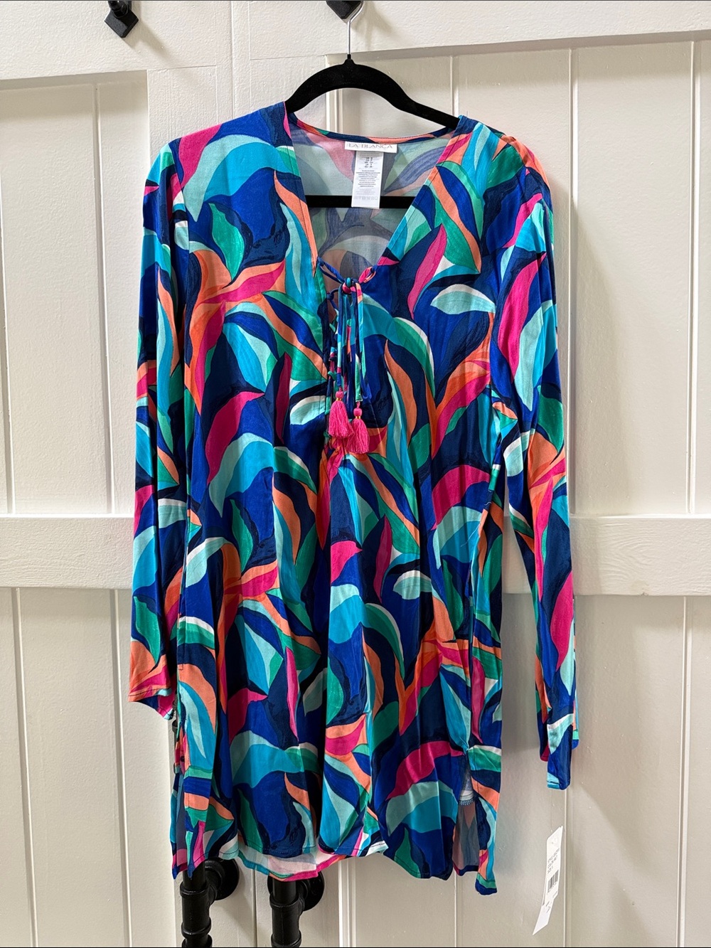NWT La Blanca Tassel Tunic Cover Up- Size Small